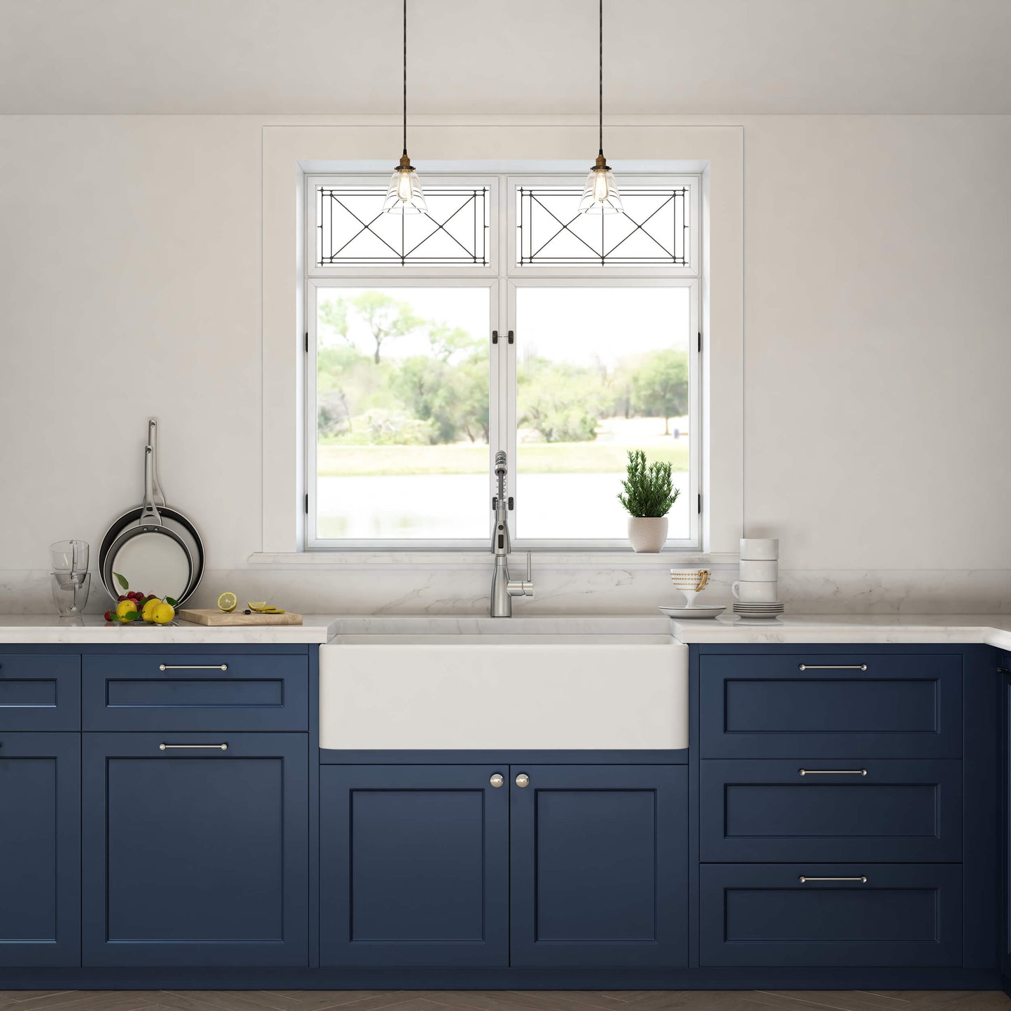Nova 36" Fireclay Single Bowl Kitchen Farmhouse Sink