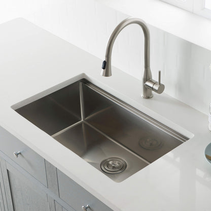 30" Handcrafted 316 Marine Grade Stainless Steel 16 Gauge Single Bowl Workstation Undermount Kitchen Sink