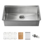 33" Handcrafted 316 Marine Grade Stainless Steel 16 Gauge Single Bowl Workstation Undermount Kitchen Sink