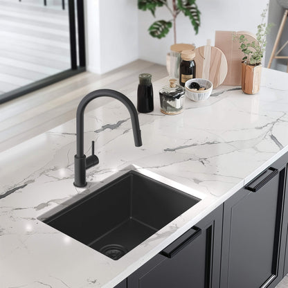 23" Undermount Workstation Single Bowl Quartz Kitchen Sink