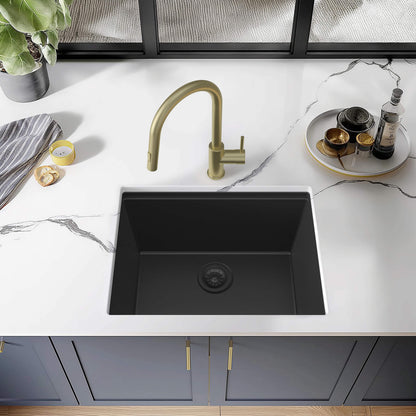 25" Undermount Workstation Single Bowl Quartz Kitchen Sink