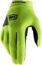 100% Women's Ridecamp Gloves - Fluo Yellow/Black - Small 10013-00006
