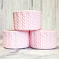Pink Icicle Shimmer MACRAME Tumbler Boot -fits 20-40oz