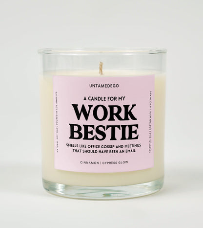 Work Bestie Glass Candle