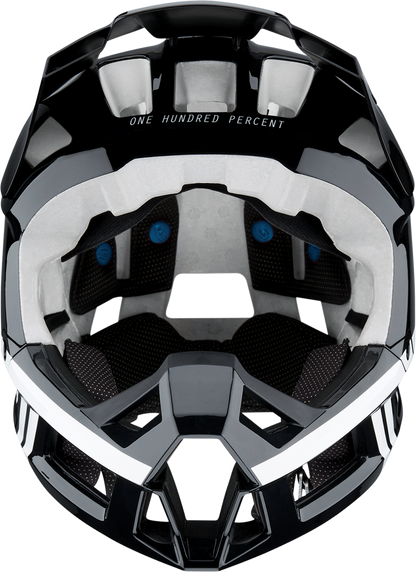 100% Trajecta Helmet - Fidlock - Black/White - Small 80003-00005