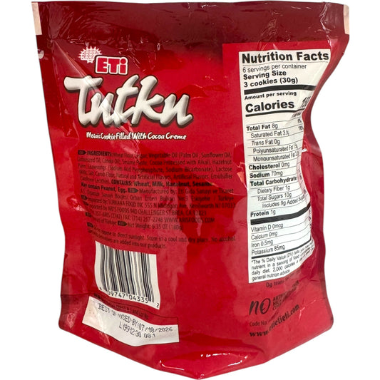Eti Tutku Gourmet Cookies with Creamy Choco Filling - 180g Decadent Snack for Chocolate Lovers