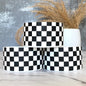 Black & White Checkers Tumbler Boot -fits 20-40oz