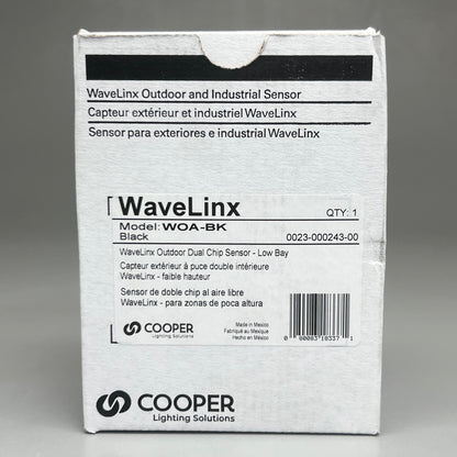 COOPER LIGHTING SOLUTIONS WaveLinx Outdoor & Industrial Sensor WOA-BK Black