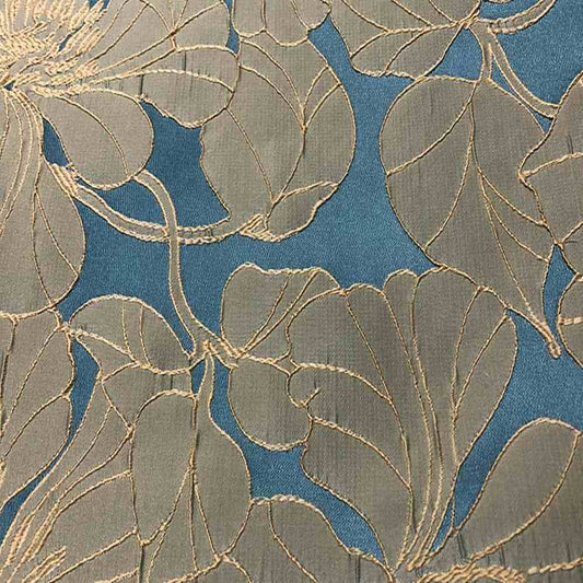 Blue Cambridge Floral Jacquard - Custom Tablecloths