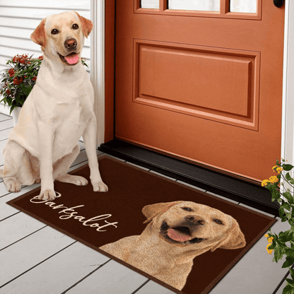 Custom Upload Pet - Food Mat With Photo - Personalized Doormat - Gifts for Birthday, Housewarming, Friend, Dog & Cat Lover, Owner, Pet Dad, Mom