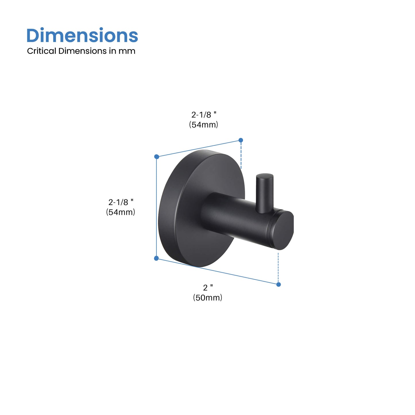 Halo Bathroom Towel & Robe Hook 2 Count