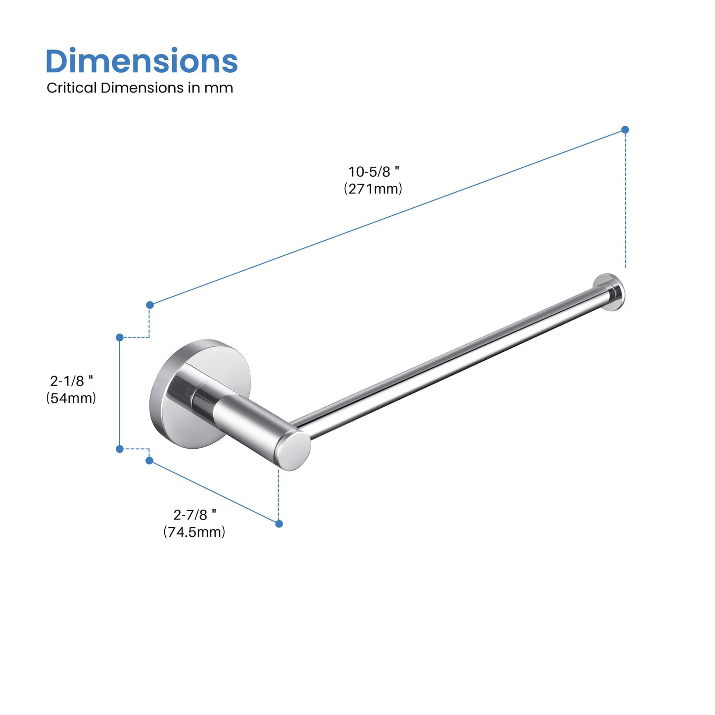 Halo 10 inch Bathroom Towel Bar