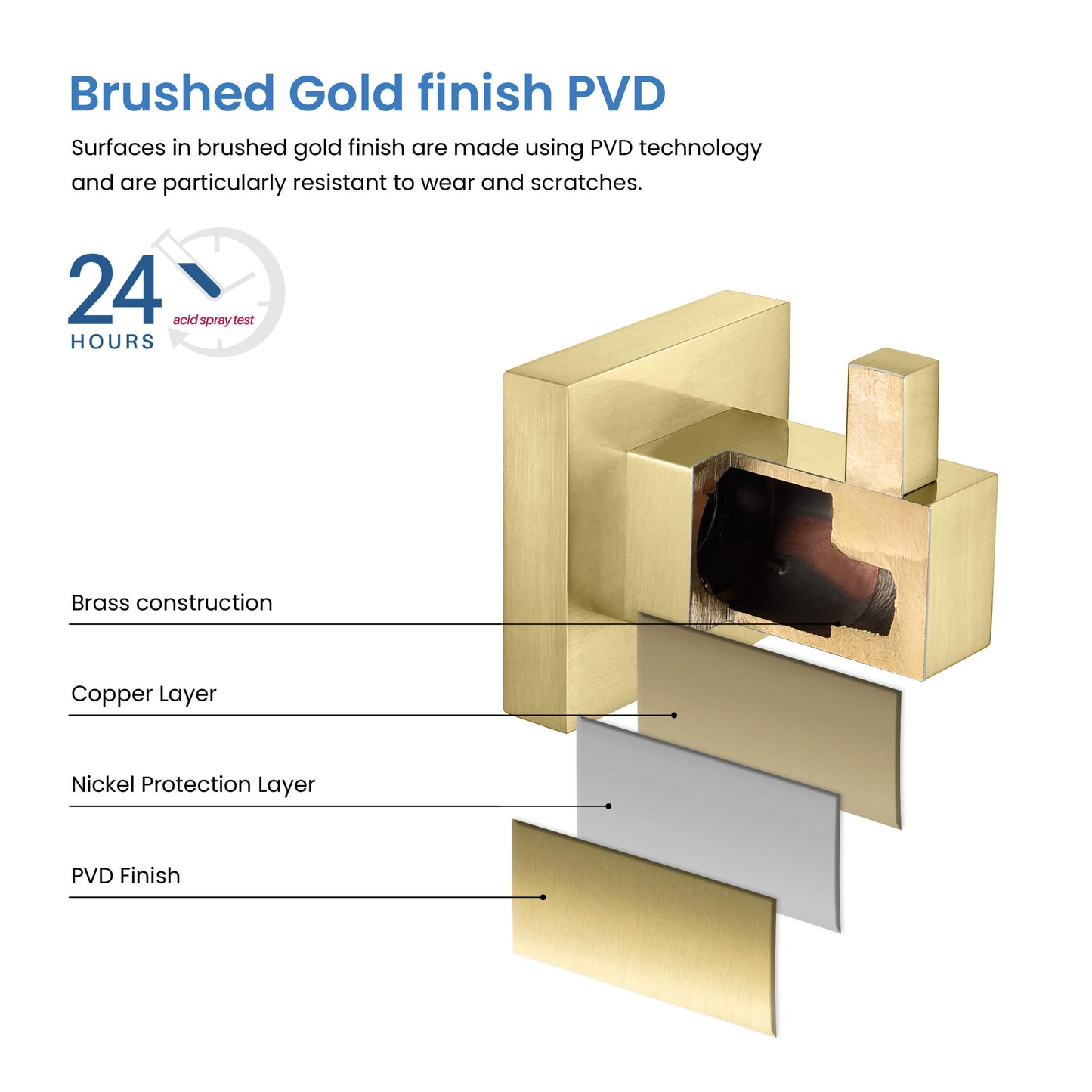 Quadra Bathroom Towel & Robe Hook