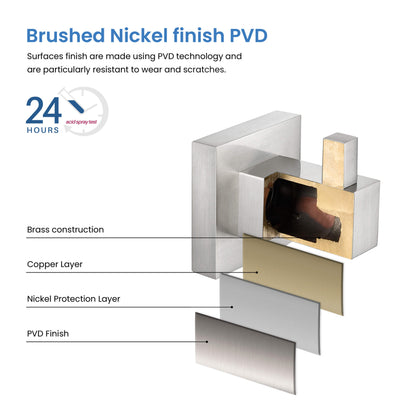 Quadra Bathroom Towel & Robe Hook