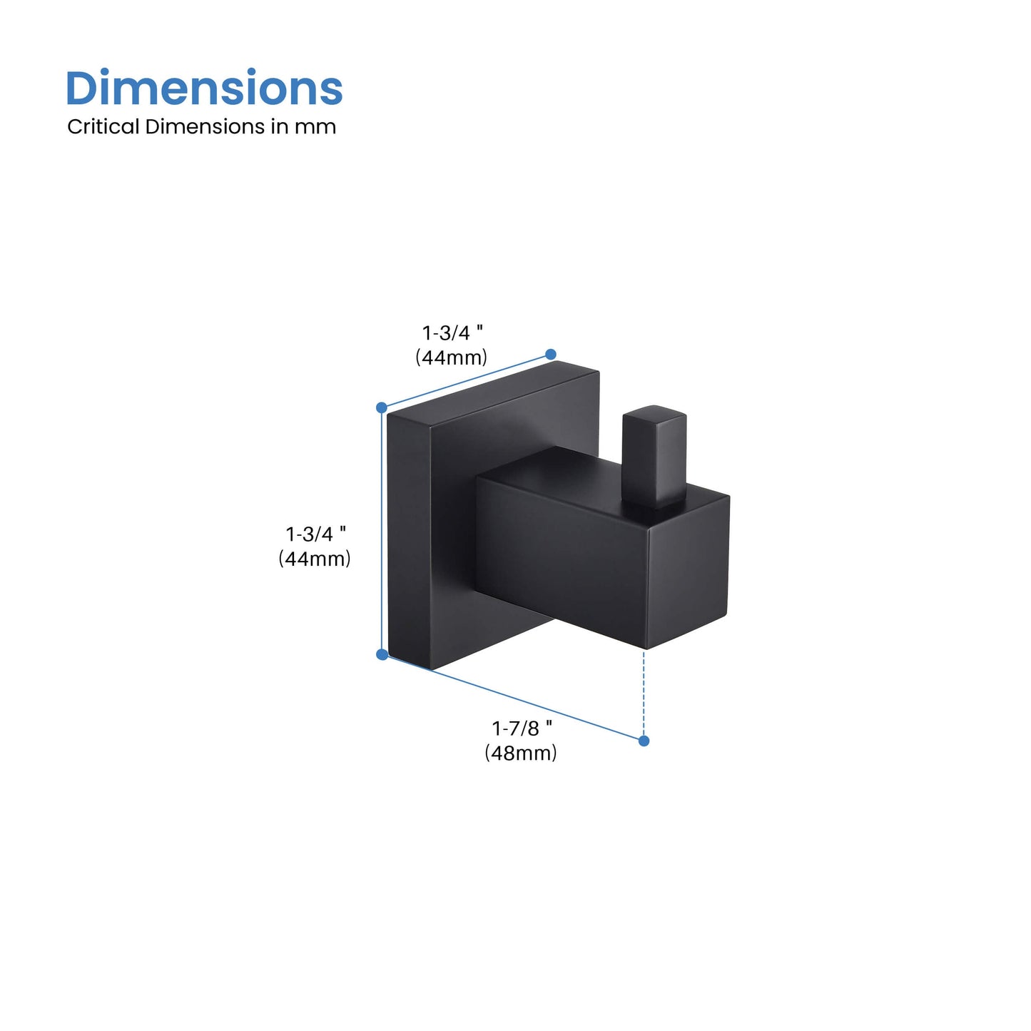 Quadra Bathroom Towel & Robe Hook