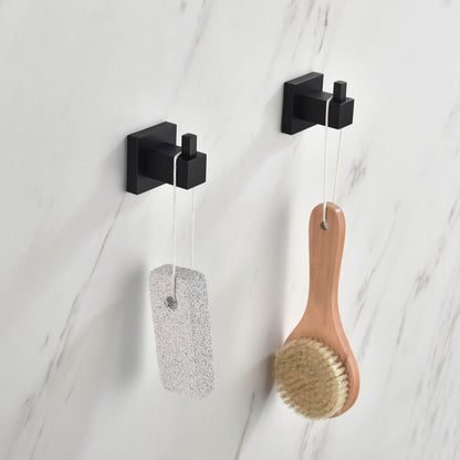 Quadra Bathroom Towel & Robe Hook 2 Count