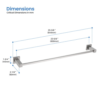 Quadra 24 inch Bathroom Towel Bar