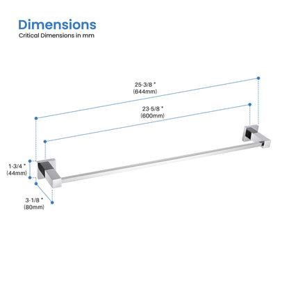Quadra 24 inch Bathroom Towel Bar