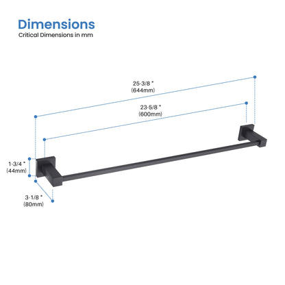 Quadra 24 inch Bathroom Towel Bar