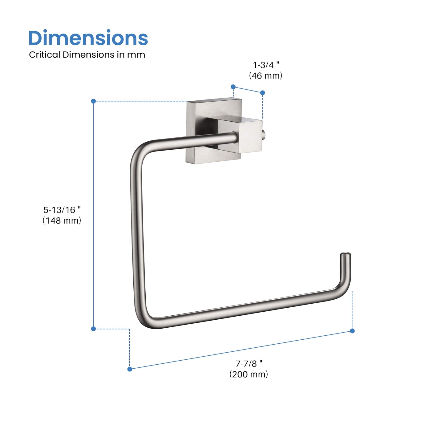 Quadra Bathroom Towel Ring