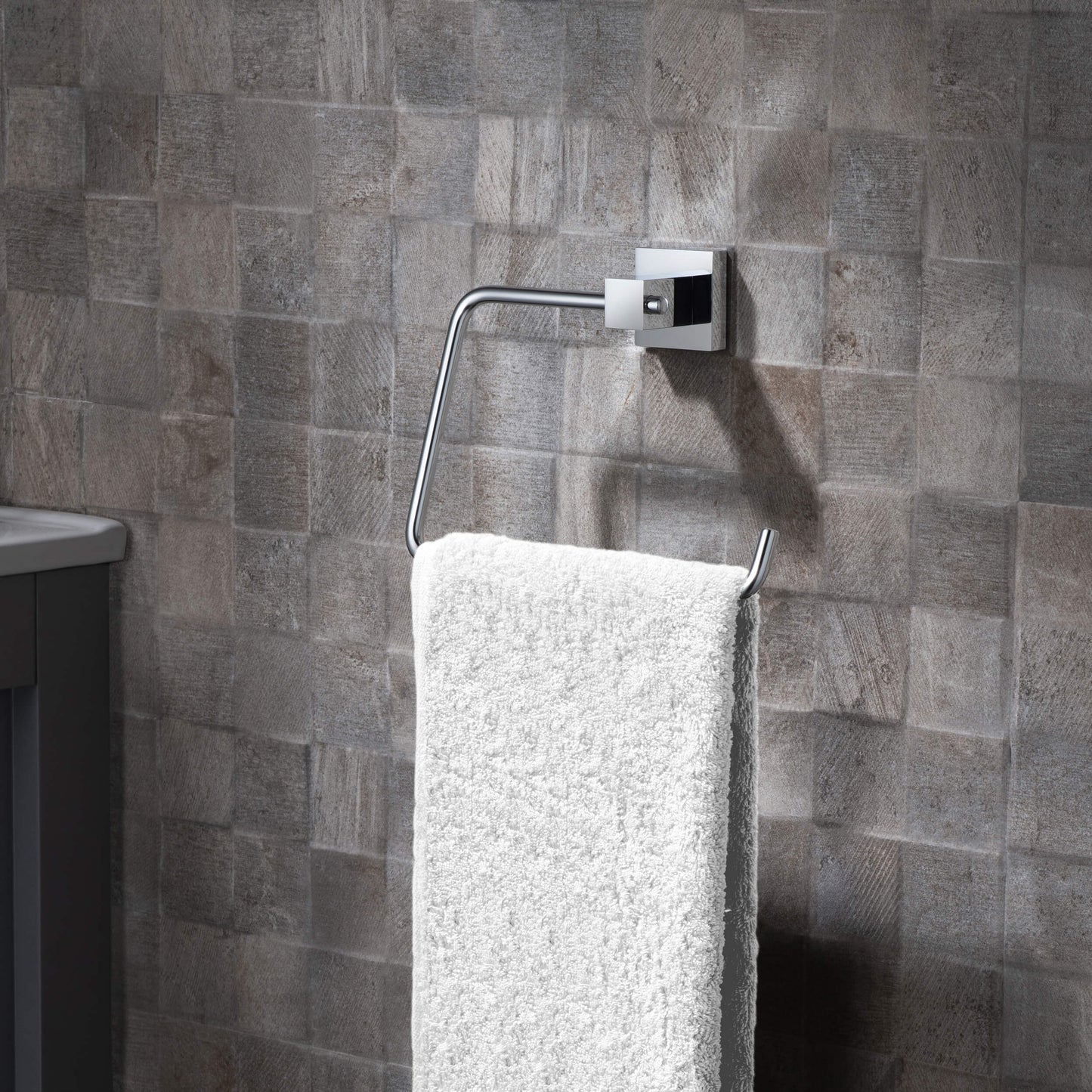 Quadra Bathroom Towel Ring