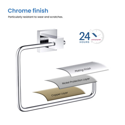 Quadra Bathroom Towel Ring