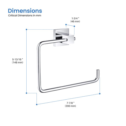 Quadra Bathroom Towel Ring