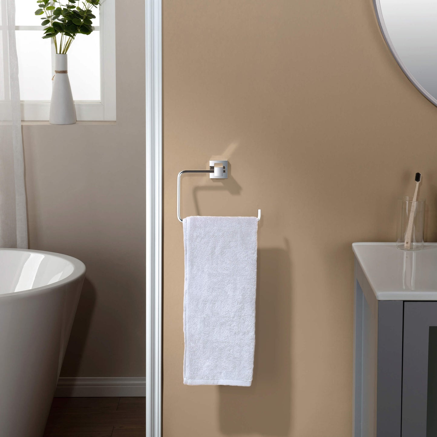 Quadra Bathroom Towel Ring