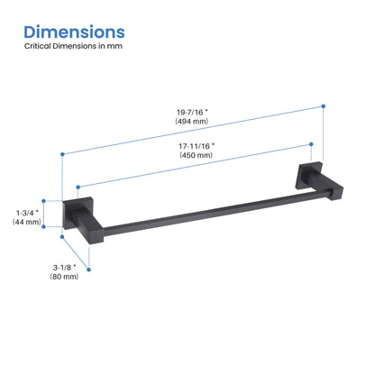 Quadra Bathroom 18" Towel Bar