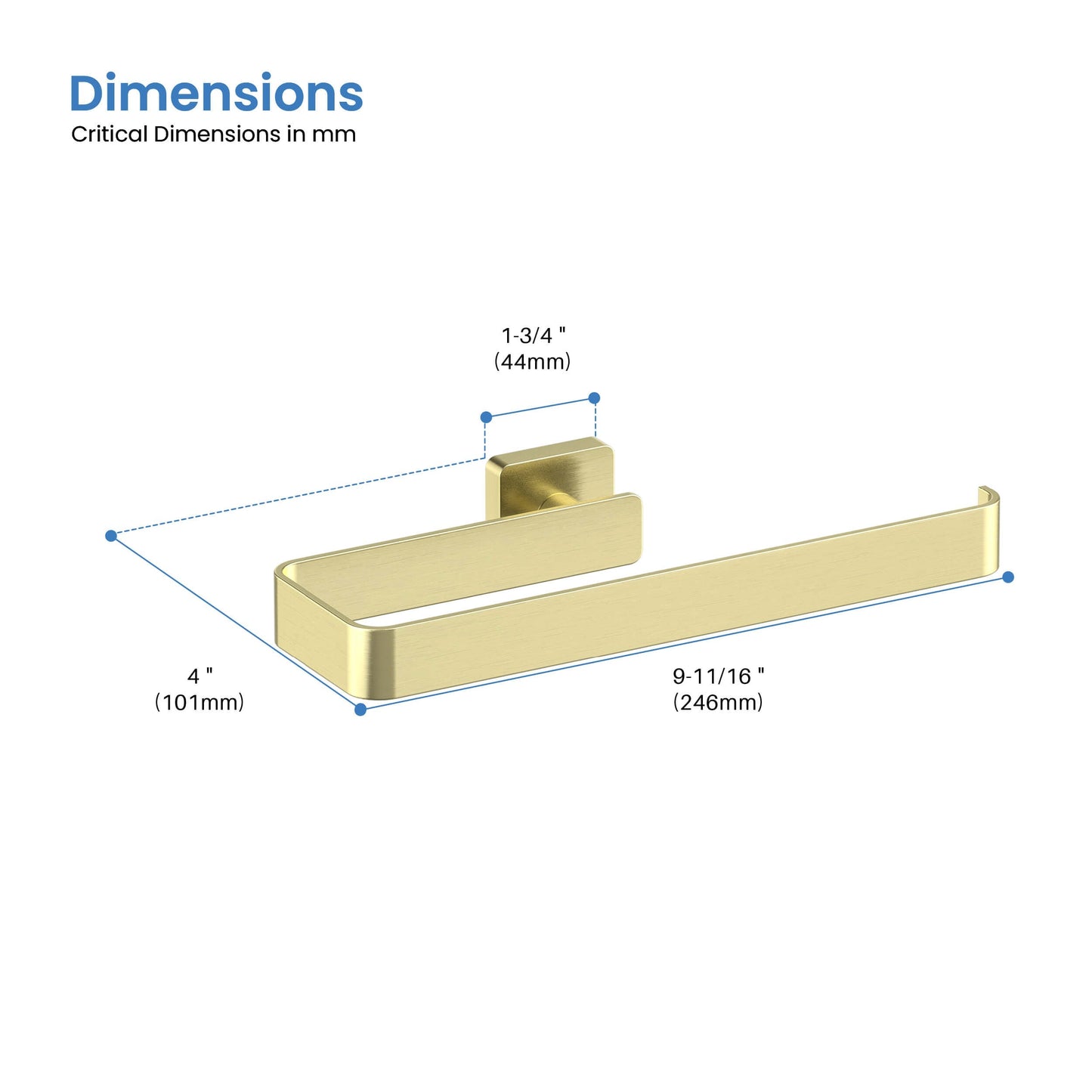 Fusion 10 inch Bathroom Towel Bar