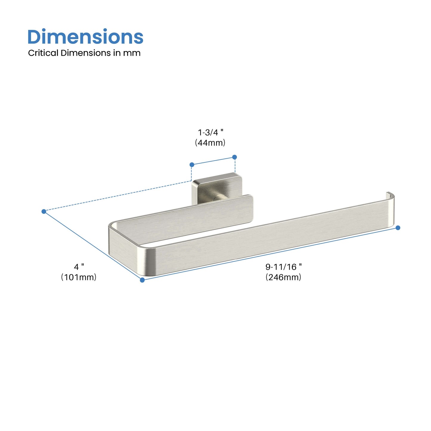 Fusion 10 inch Bathroom Towel Bar