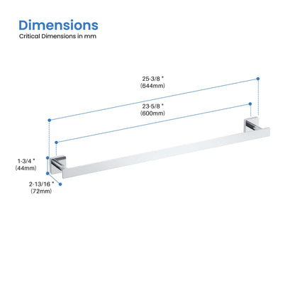 Fusion 24 inch Bathroom Towel Bar