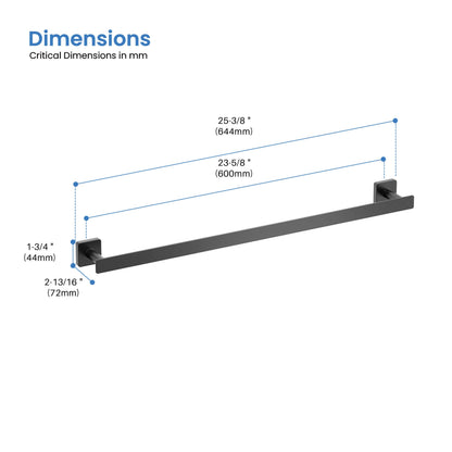 Fusion 24 inch Bathroom Towel Bar