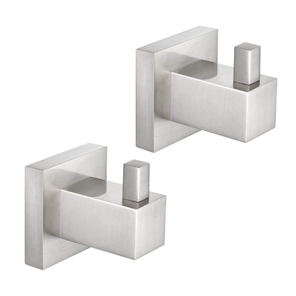 Quadra Bathroom Towel & Robe Hook 2 Count