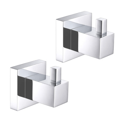 Quadra Bathroom Towel & Robe Hook 2 Count