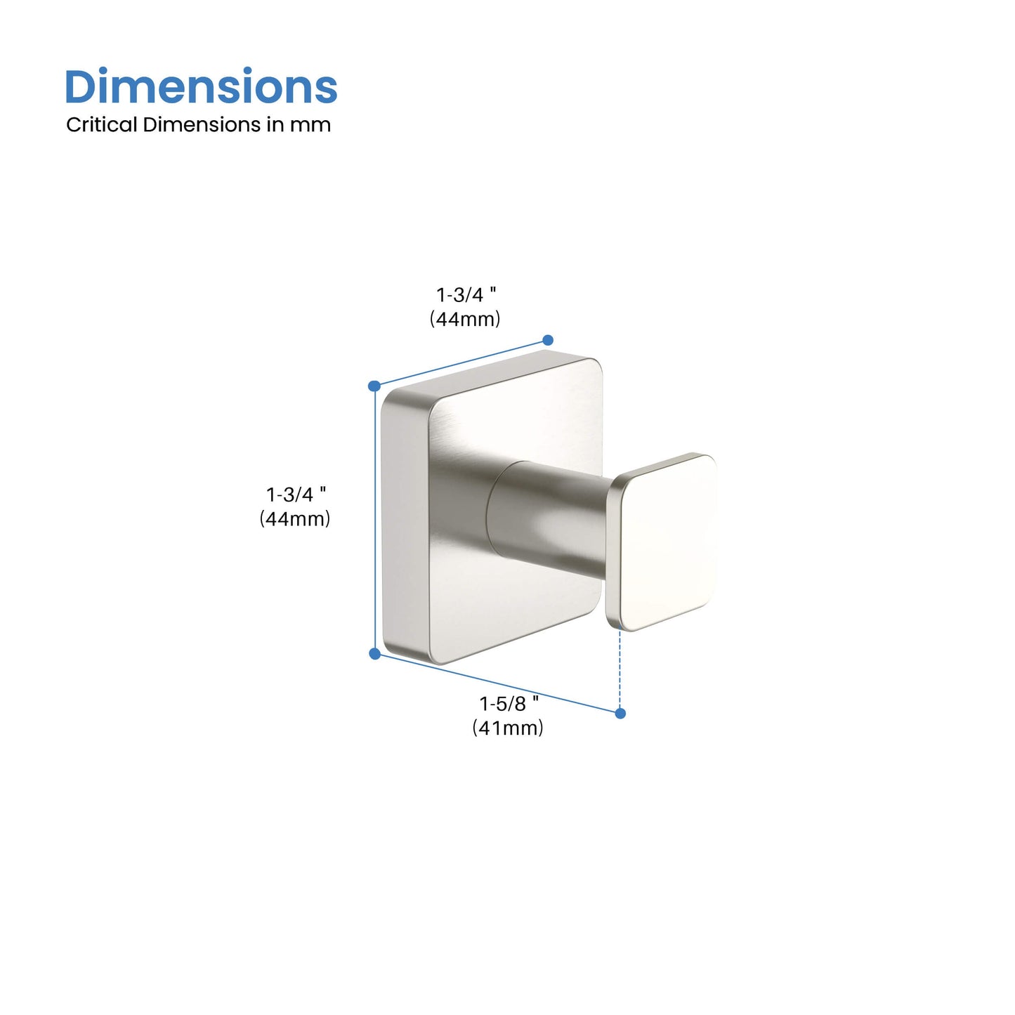 Fusion Bathroom Towel & Robe Hook 3 Count