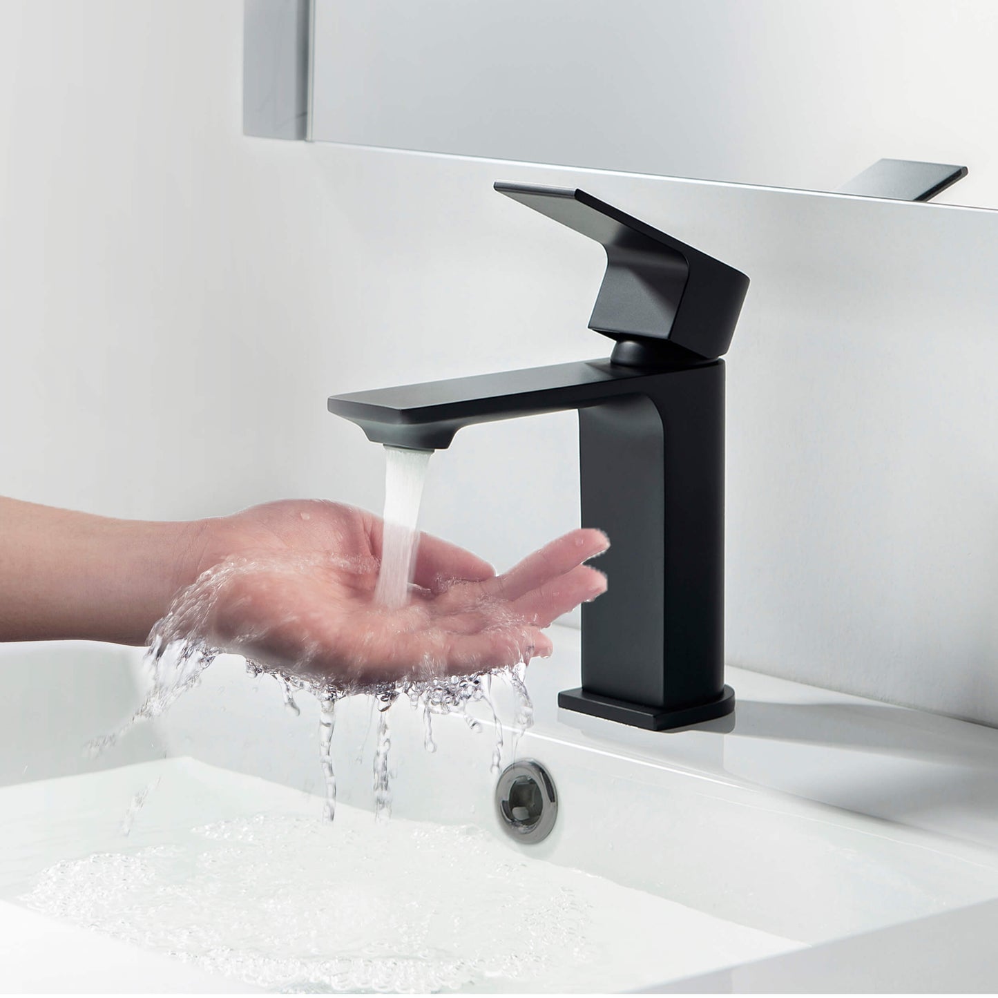 Aurora Single Handle Bathroom Vanity Sink Faucet with Pop Up Drain