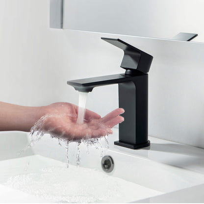 Aurora Single Handle Bathroom Vanity Sink Faucet with Pop Up Drain