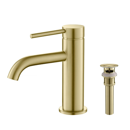 Halo Single Handle Bathroom Vanity Sink Faucet with Pop Up Drain