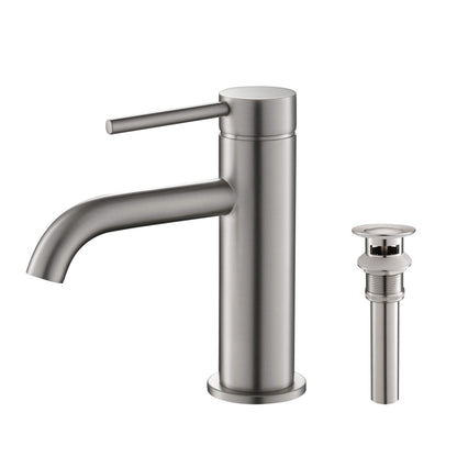 Halo Single Handle Bathroom Vanity Sink Faucet with Pop Up Drain