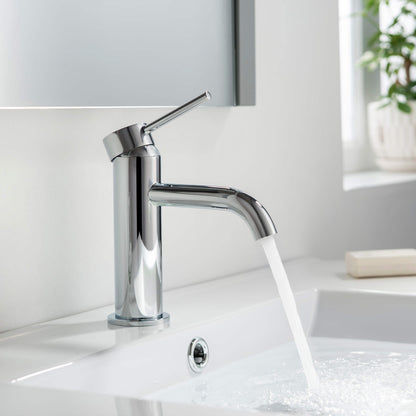 Halo Single Handle Bathroom Vanity Sink Faucet with Pop Up Drain