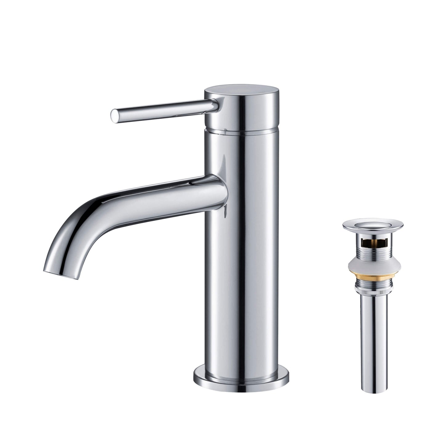 Halo Single Handle Bathroom Vanity Sink Faucet with Pop Up Drain