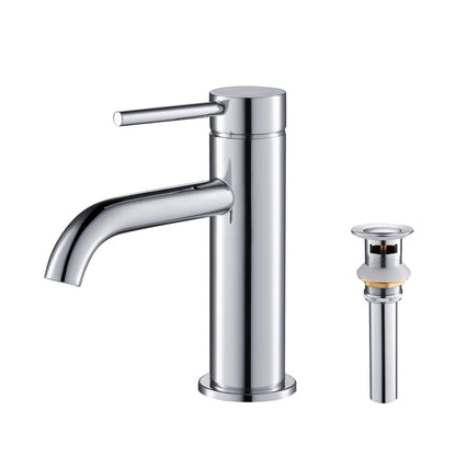 Halo Single Handle Bathroom Vanity Sink Faucet with Pop Up Drain