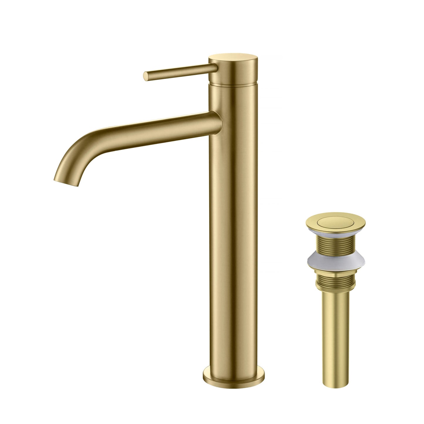 Halo Single Handle Bathroom Vessel Sink Faucet with Pop Up Drain