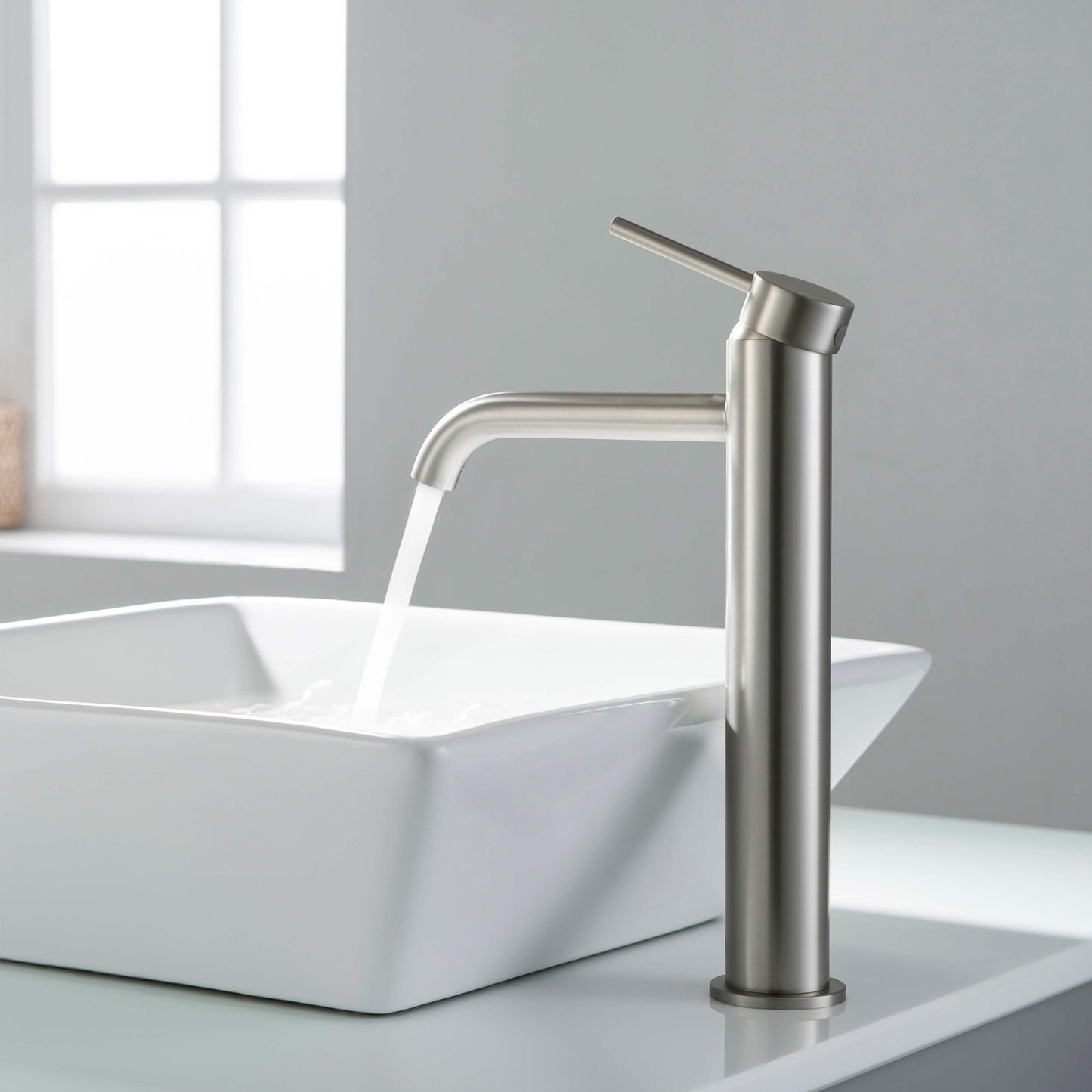 Halo Single Handle Bathroom Vessel Sink Faucet with Pop Up Drain