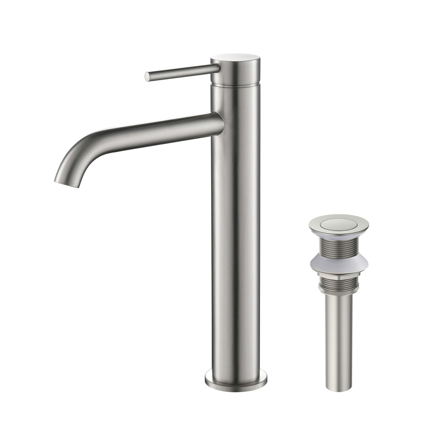 Halo Single Handle Bathroom Vessel Sink Faucet with Pop Up Drain
