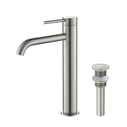 Halo Single Handle Bathroom Vessel Sink Faucet with Pop Up Drain