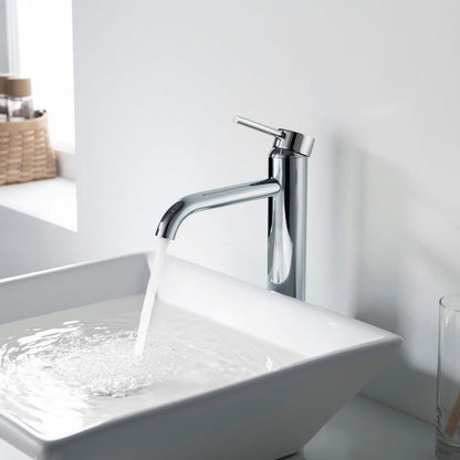 Halo Single Handle Bathroom Vessel Sink Faucet with Pop Up Drain