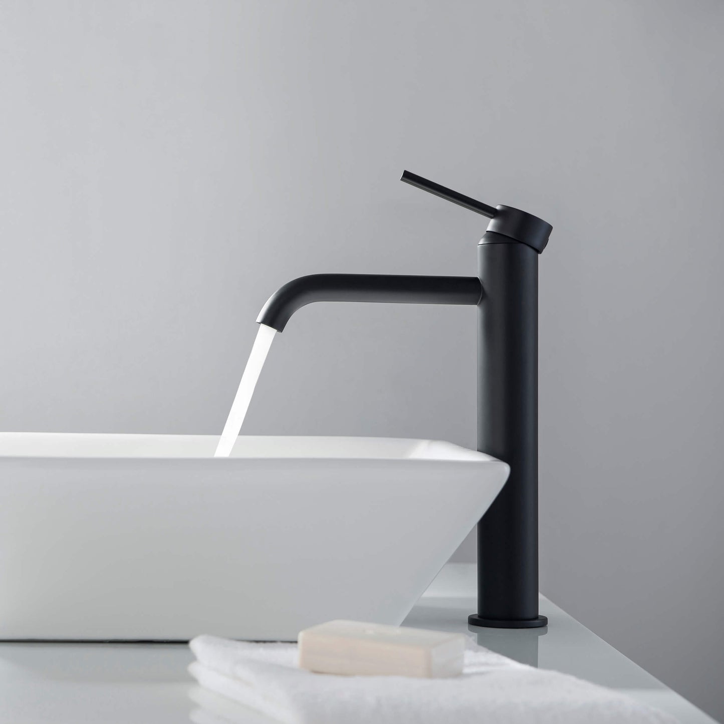 Halo Single Handle Bathroom Vessel Sink Faucet with Pop Up Drain