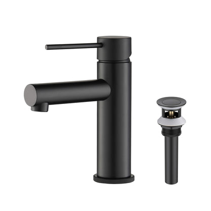 Verona Single Handle Bathroom Vanity Sink Faucet with Pop Up Drain